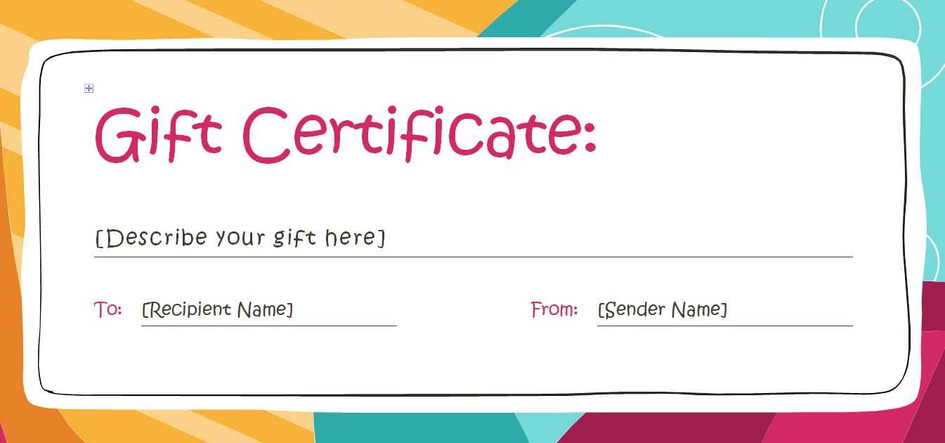 Gift Card Template Word – Beyti.refinedtraveler.co Within Graduation Gift Certificate Template Free