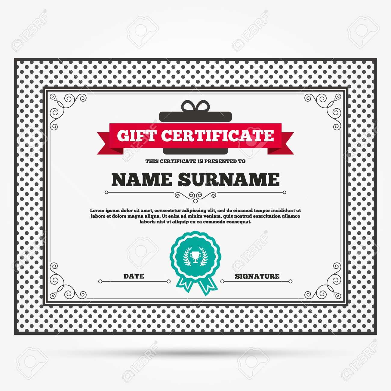 Gift Certificate. First Place Cup Award Sign Icon. Prize For.. Intended For First Place Award Certificate Template