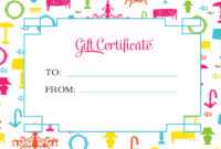 Gift Certificate Template For Kids Blanks | Loving Printable intended for Kids Gift Certificate Template