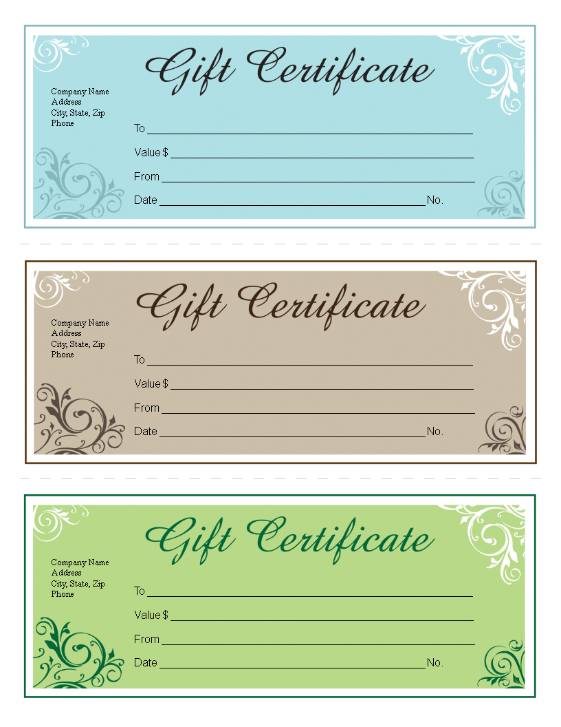 Gift Certificate Template Free Editable | Templates At Within Microsoft Gift Certificate Template Free Word