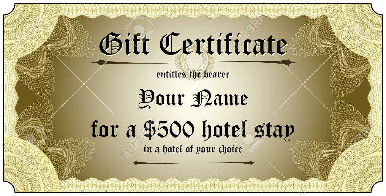 Gift Certificate With Nice Guilloche Patterns For A Unique And.. Within This Certificate Entitles The Bearer Template