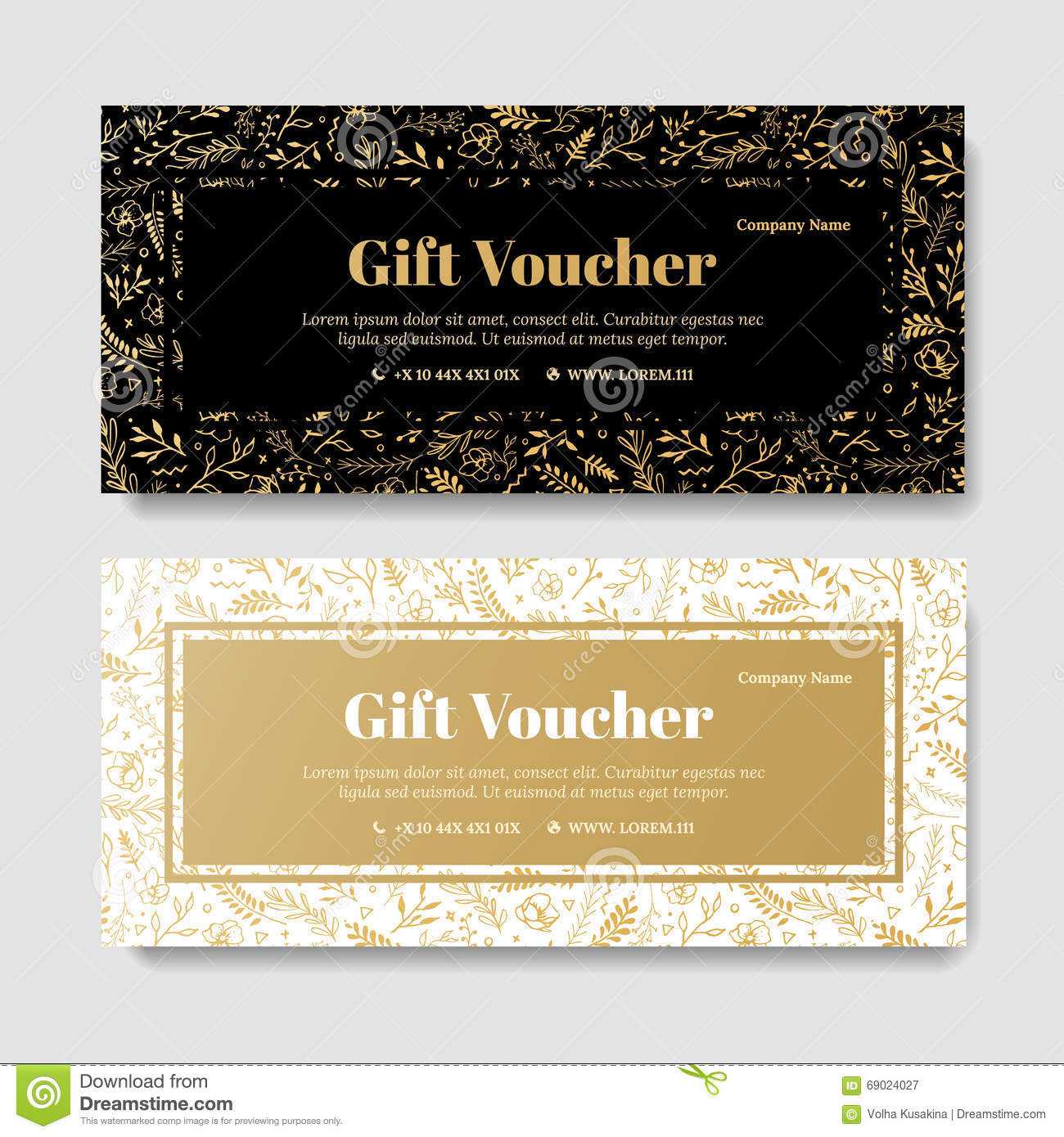 Gift Premium Voucher, Coupon Template. Stock Illustration With Regard To Spa Day Gift Certificate Template