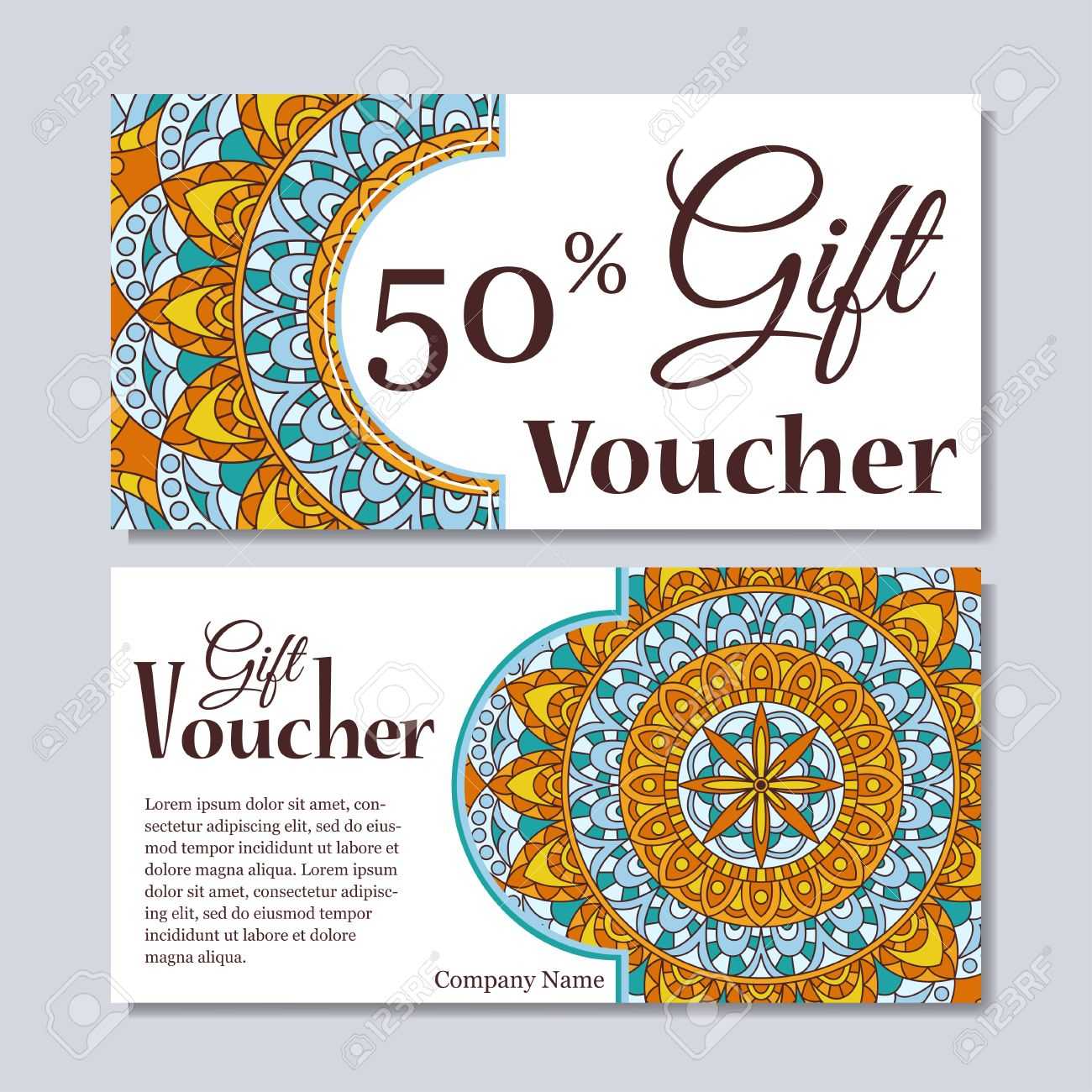 Gift Voucher Template With Mandala. Design Certificate For Sport.. Pertaining To Magazine Subscription Gift Certificate Template