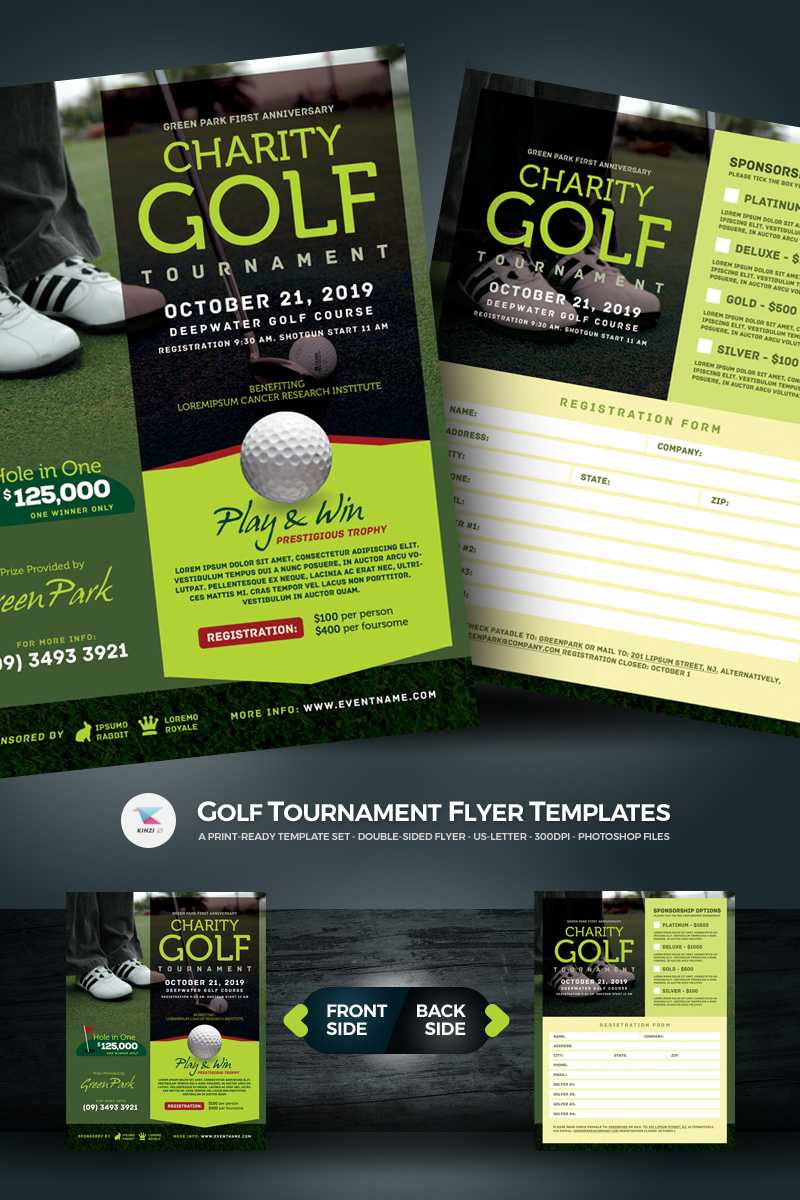 Golf Tournament Flyer Psd Template Intended For Golf Gift Certificate Template
