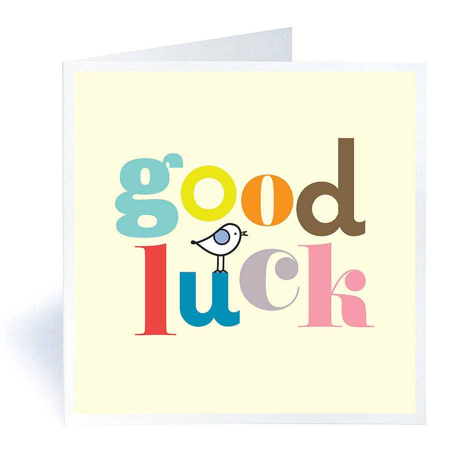 Good Luck Cards Templates Free – Clipart Best Within Good Luck Card Template