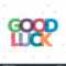 Good Luck Typography Card Designgreeting Card Stock Vector Regarding Good Luck Card Templates