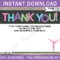 Gymnastics Party Thank You Cards Template Within Thank You Note Cards Template