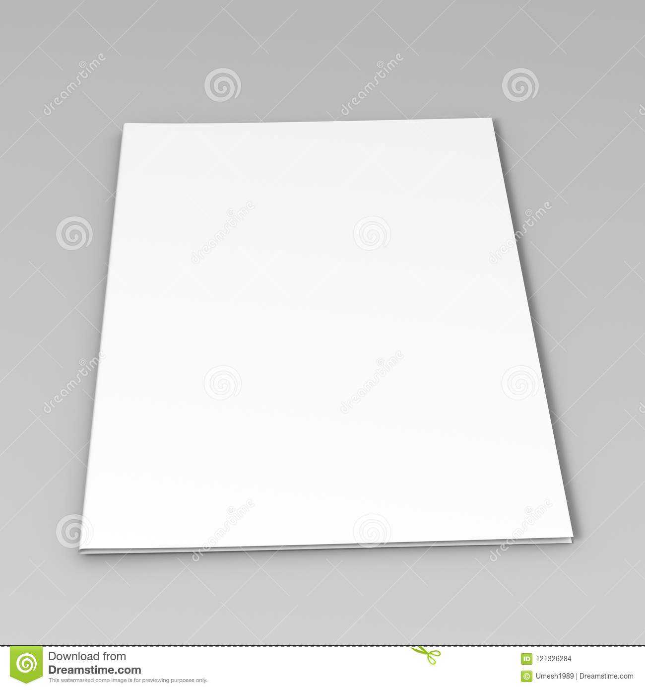 Half Fold Brochure Blank White Template For Mock Up And Throughout Half Fold Card Template