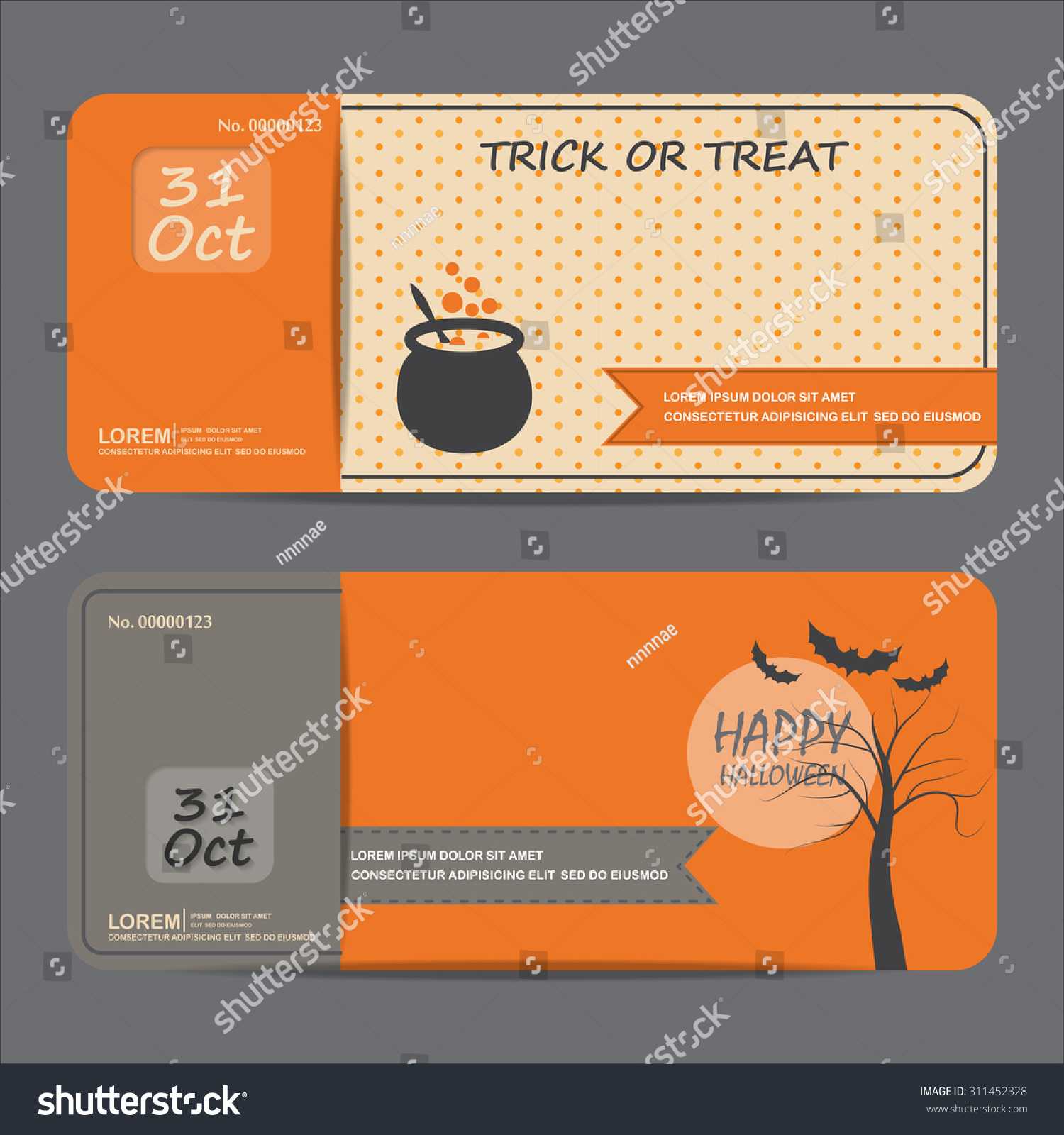 Halloween Gift Voucher Certificate Coupon Invitation Stock In Halloween Certificate Template
