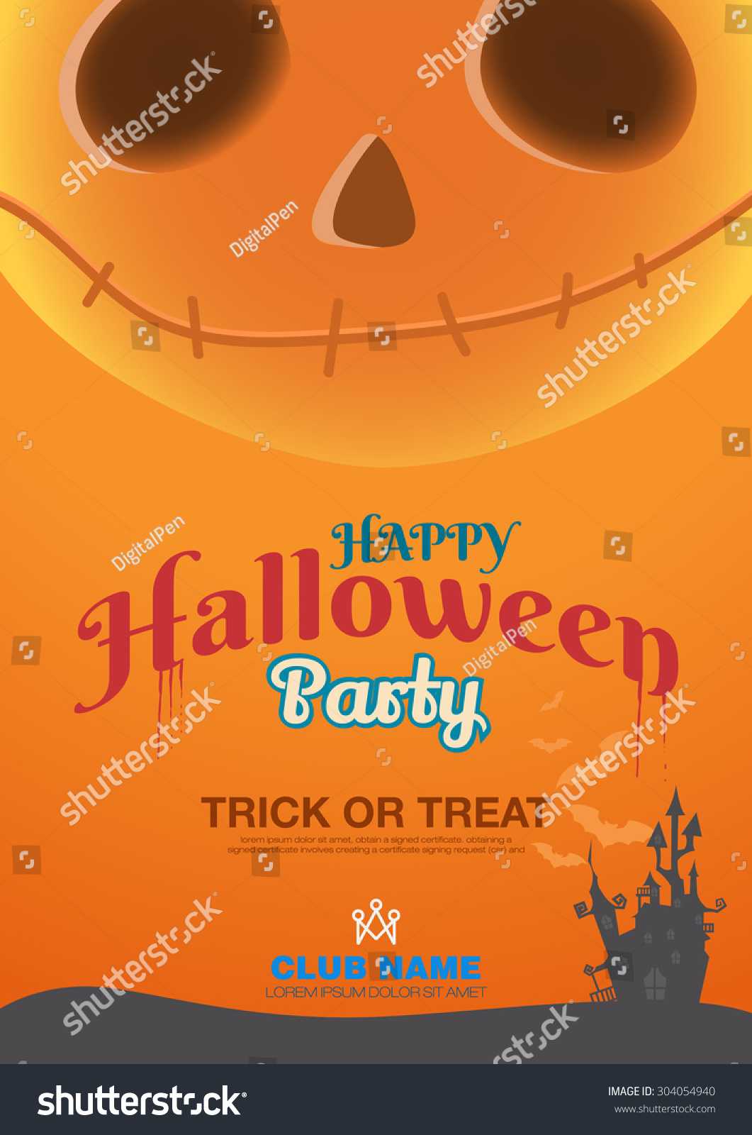 Halloween Poster Template Label Book Ad Stock Vector With Halloween Certificate Template