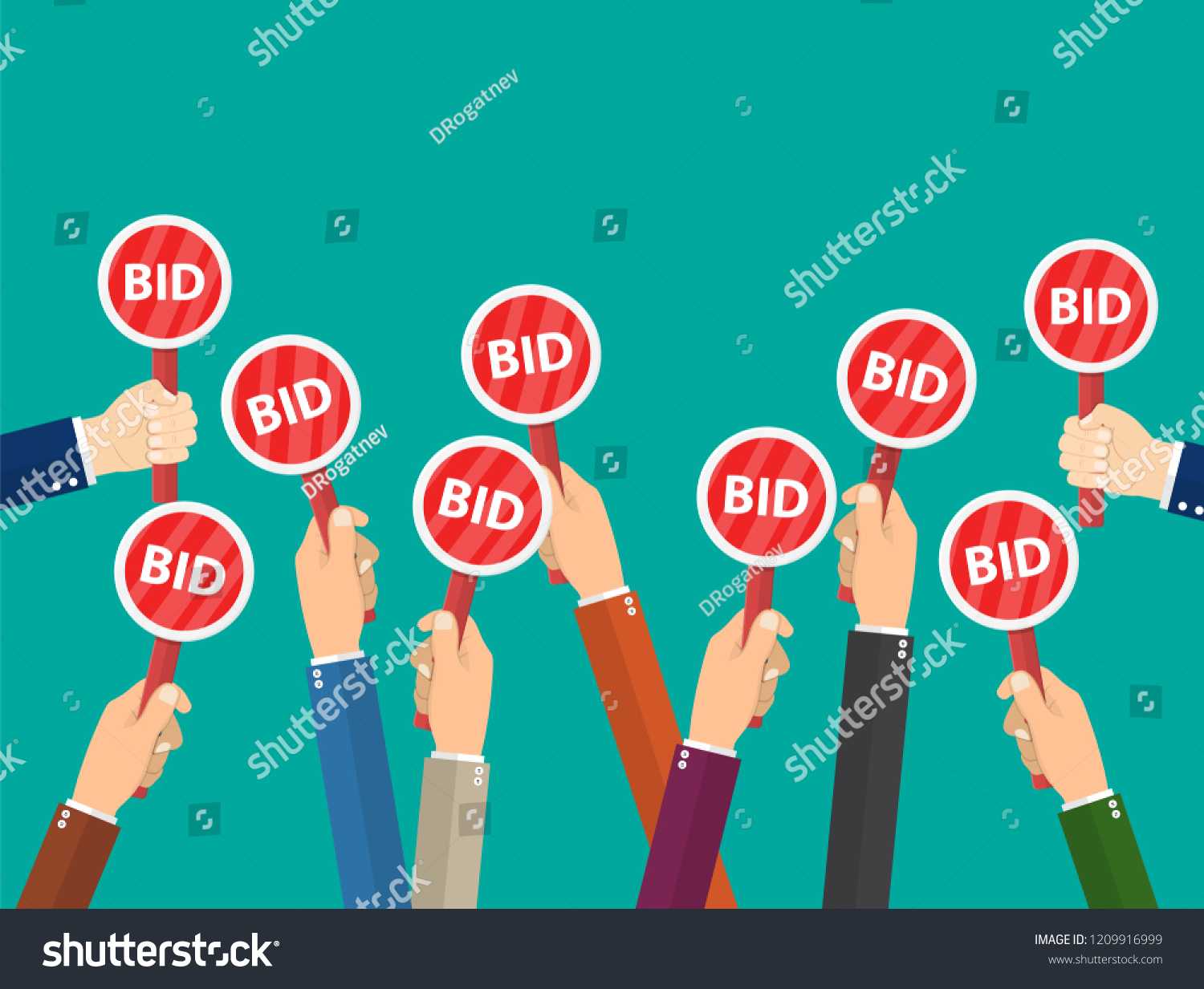 Hand Hold Paddle Bid Auction Meeting Stock Image | Download Now For Auction Bid Cards Template