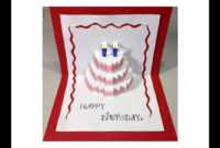 Happy Birthday Cake - Pop-Up Card Tutorial with Happy Birthday Pop Up Card Free Template