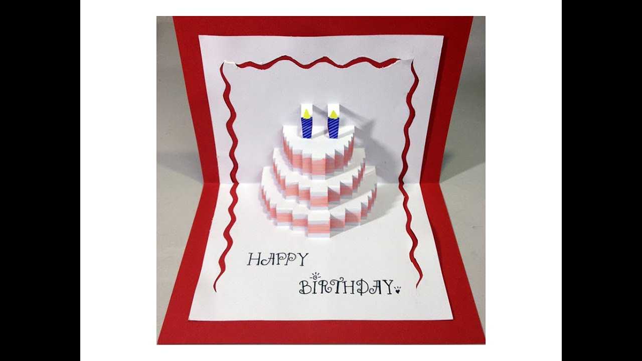 Happy Birthday Cake – Pop Up Card Tutorial With Happy Birthday Pop Up Card Free Template