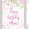 Happy Birthday Mom! Greeting Card Stock Vector in Mom Birthday Card Template