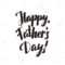 Happy Fathers Day Calligraphy Greting Card. Ink Inscription Intended For Fathers Day Card Template