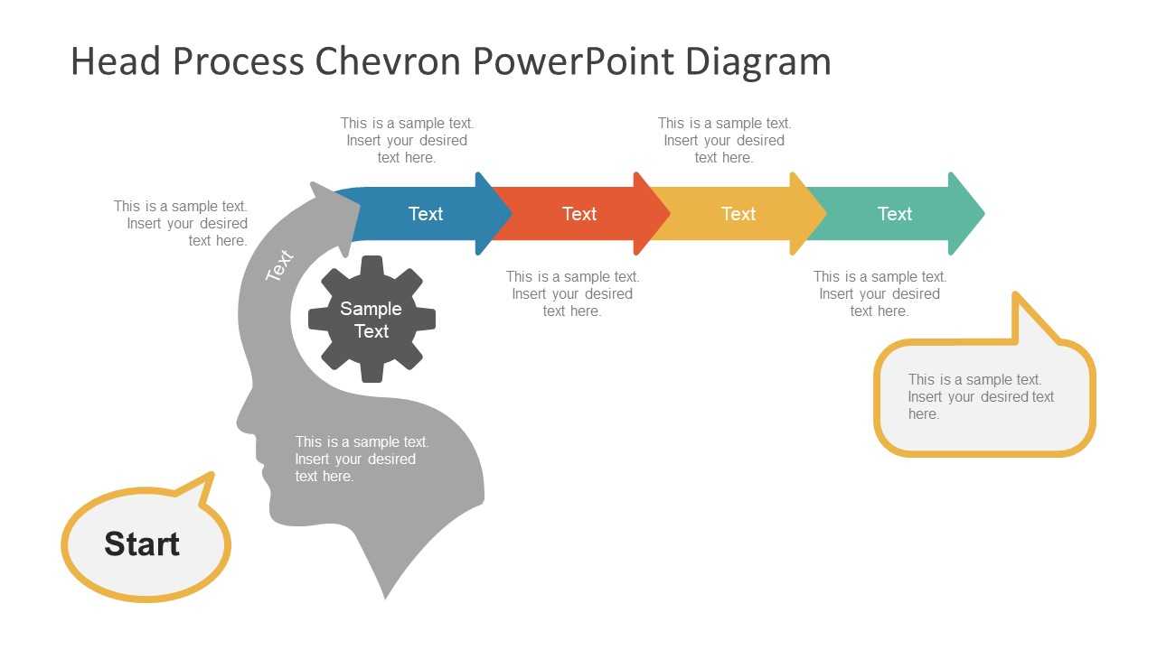 Head Process Chevron Powerpoint Diagram Inside Powerpoint Chevron Template