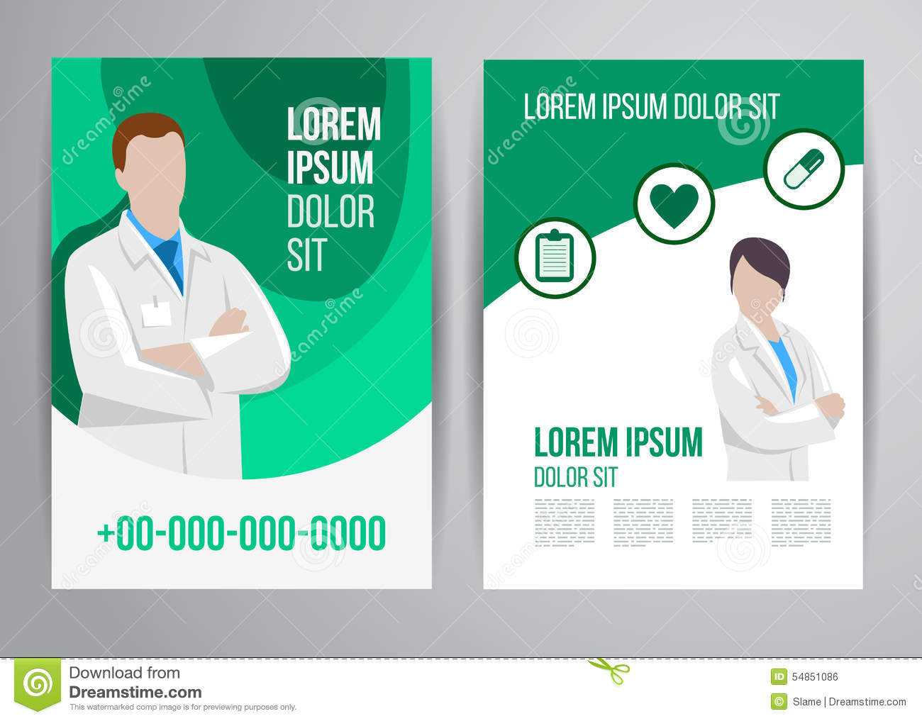 Healthcare Brochure Stock Vector. Illustration Of Catalogue Intended For Healthcare Brochure Templates Free Download