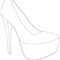 High Heel Drawing Template At Paintingvalley | Explore inside High Heel Template For Cards