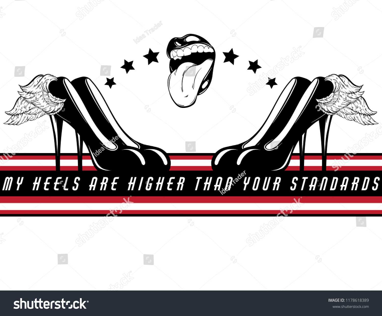 High Heels High Hopes Vector Hand Stock Vector (Royalty Free In High Heel Template For Cards