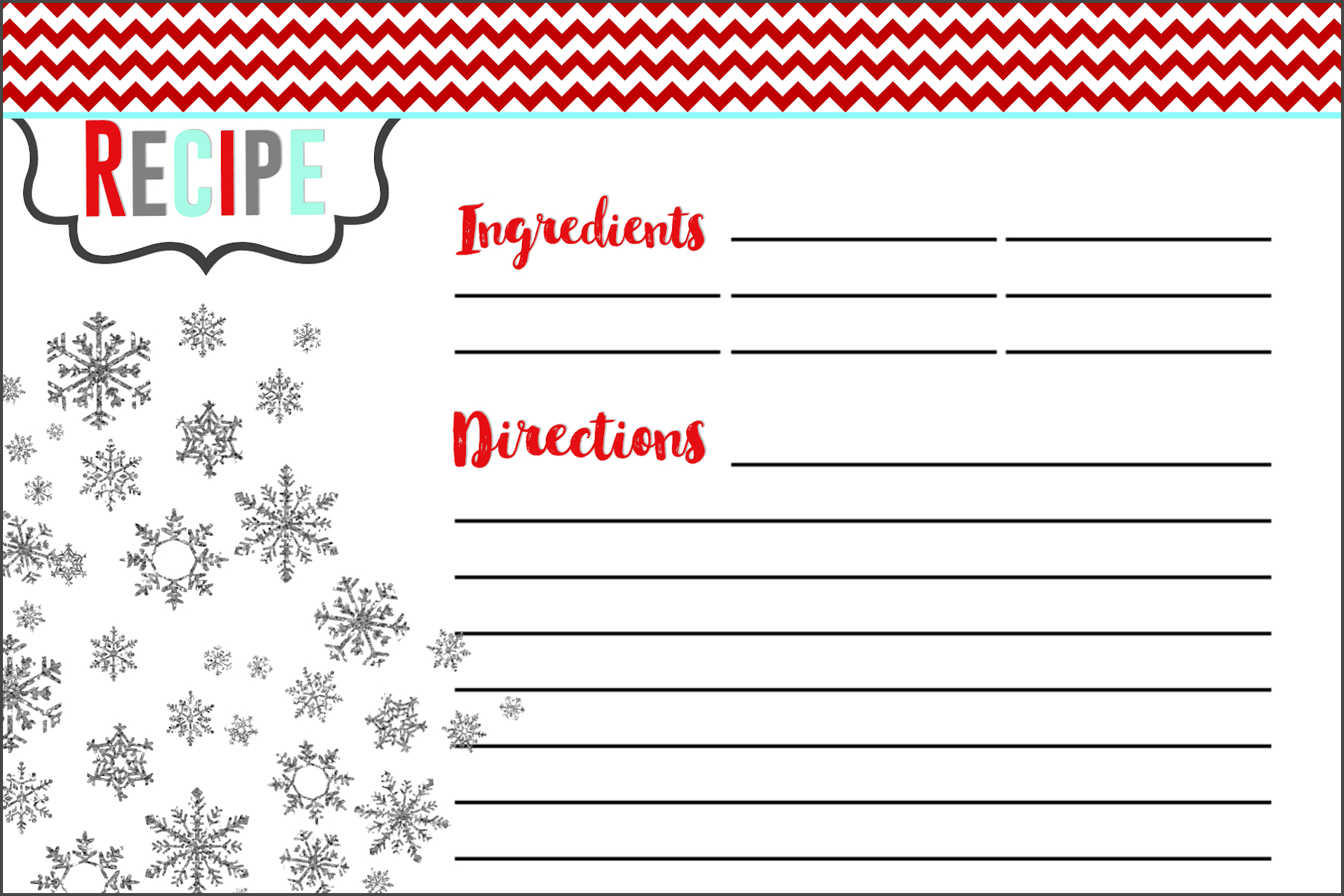 Holiday Recipe Template – Beyti.refinedtraveler.co In Cookie Exchange Recipe Card Template