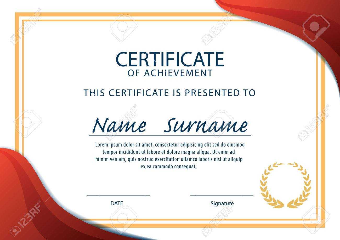 Horizontal Certificate Template,diploma,a4 Size ,vector Regarding Certificate Template Size