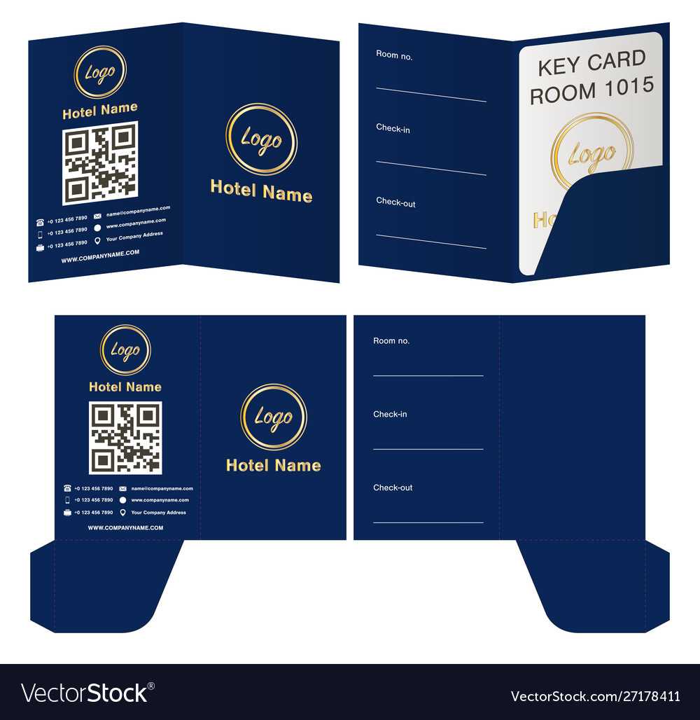 Hotel Key Card Holder Folder Package Template For Hotel Key Card Template