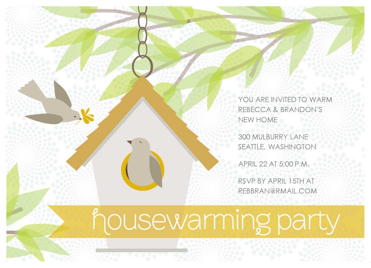 Housewarming Invitation Background - Beyti.refinedtraveler.co With Free Housewarming Invitation Card Template