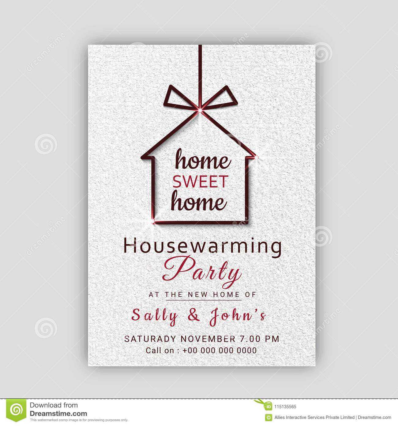 Housewarming Party Invitation Card Design. Stock For Free Housewarming Invitation Card Template