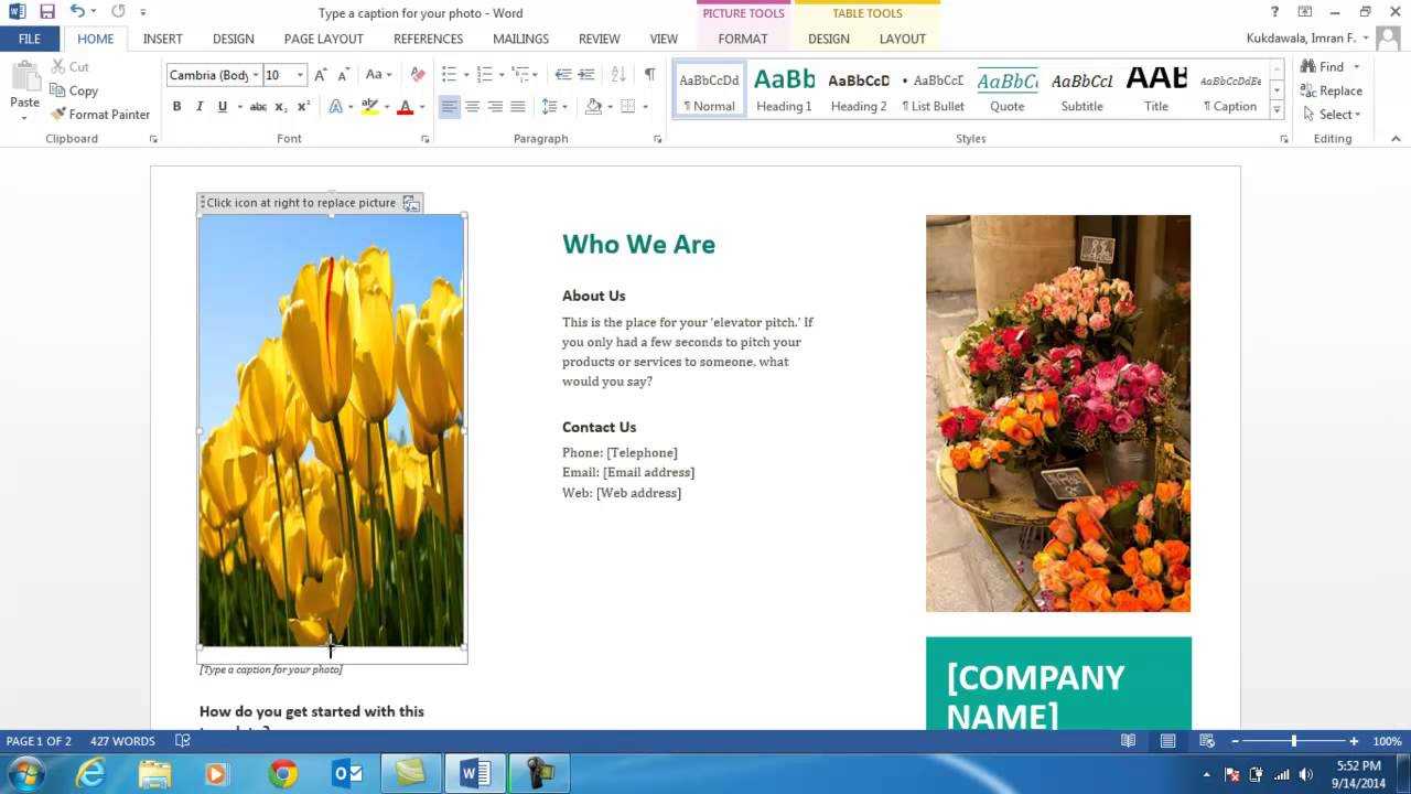 How To Create A Brochure Using Ms Word 2013 For Office Word Brochure Template