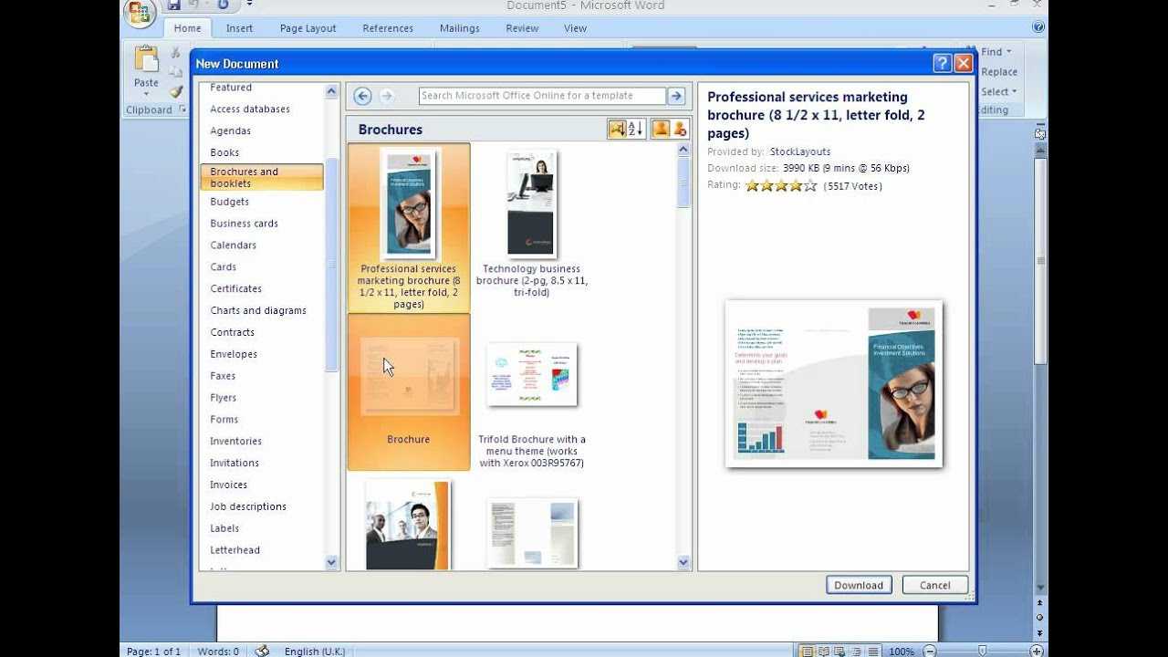 How To Create A Brochure With Microsoft Word 2007 Within Brochure Templates For Word 2007