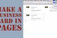 How To Create A Business Card In Pages For Mac (2014) inside Pages Business Card Template