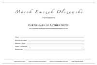 How To Create A Certificate Of Authenticity For Your Photography pertaining to Photography Certificate Of Authenticity Template