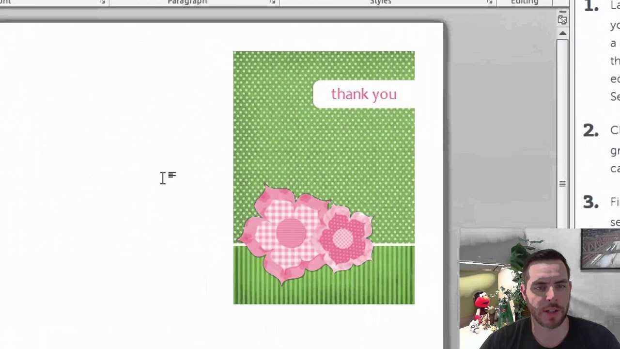 How To Create Greeting Cards In Microsoft Word With Half Fold Greeting Card Template Word