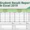 How To Create Student Result Report Card In Excel 2019 Within Homeschool Report Card Template Middle School