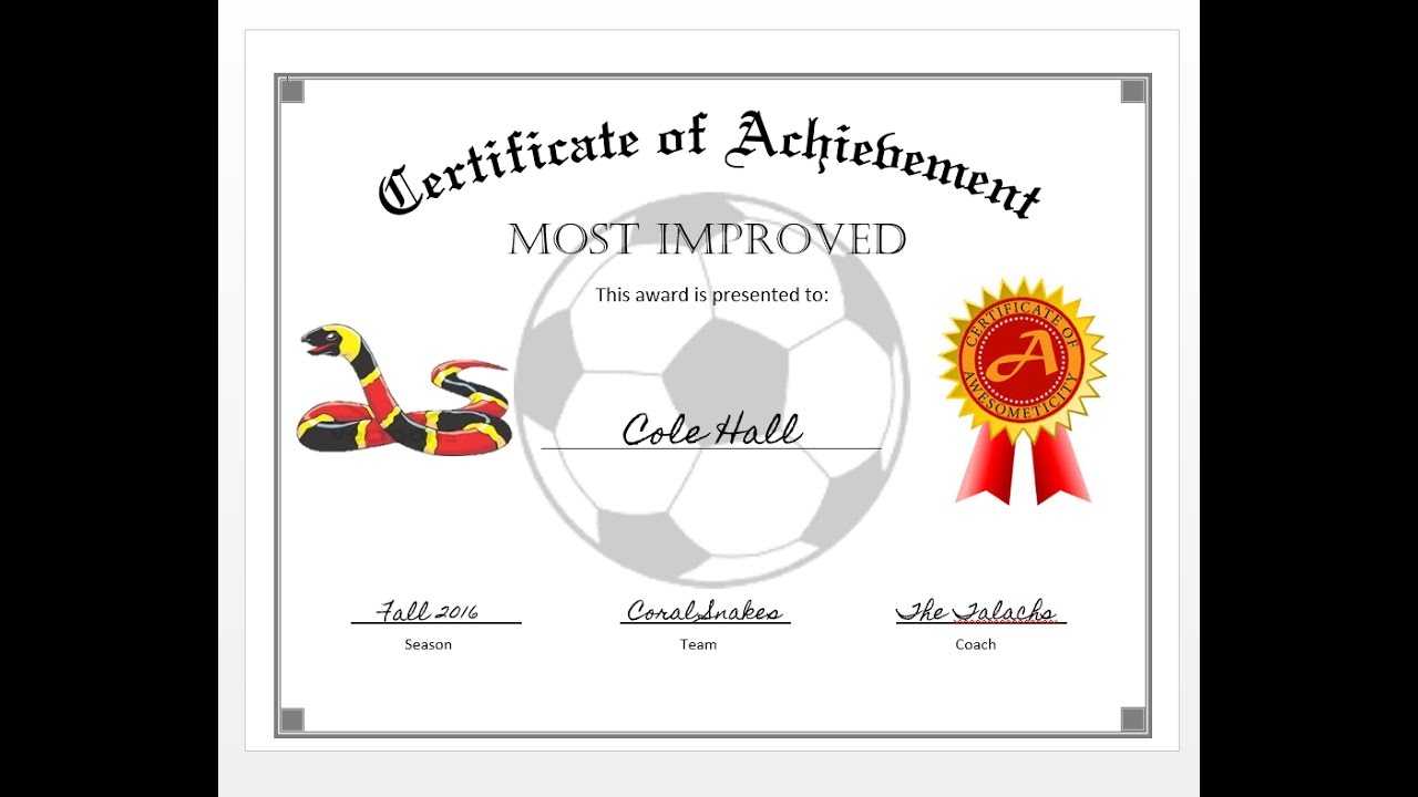 How To Easily Make A Certificate Of Achievement Award With Ms Word Pertaining To Award Certificate Templates Word 2007