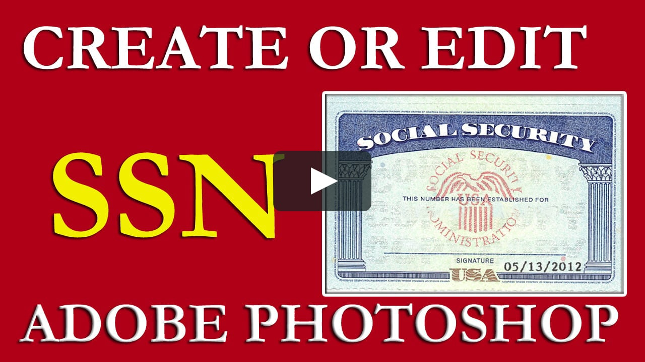 How To Edit Ssn | Ssn Pdf Template Download Free On Vimeo In Social Security Card Template Photoshop