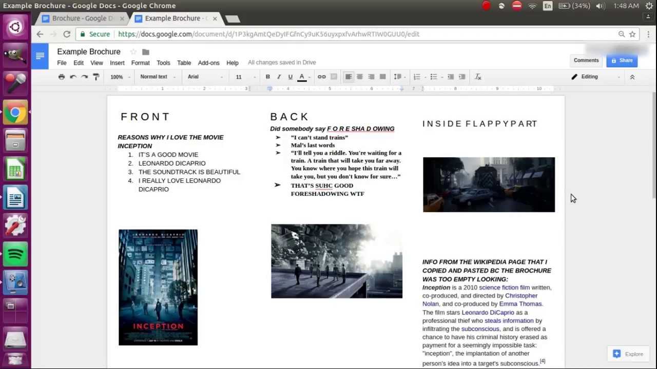 How To Make A Brochure On Google Docs Within Google Doc Brochure Template