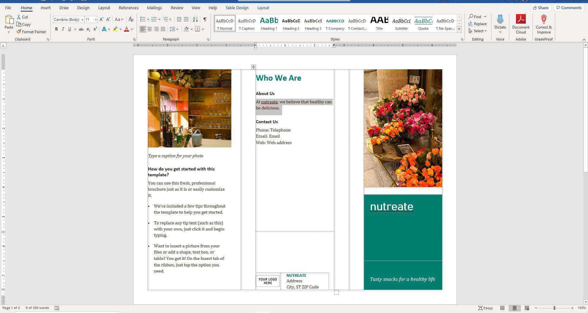 How To Make A Brochure On Microsoft Word With Brochure Template On Microsoft Word