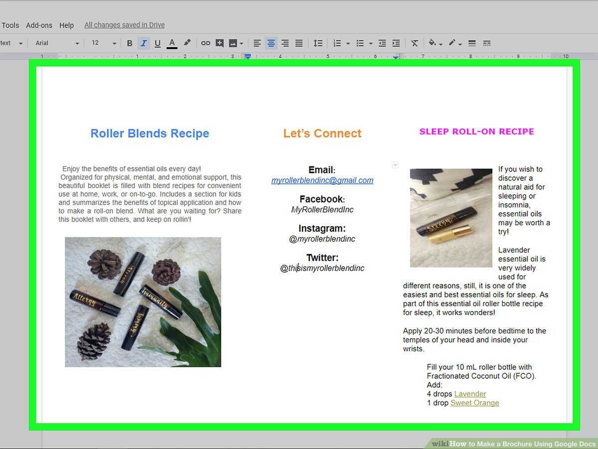 How To Make A Brochure Using Google Docs (With Pictures In Science Brochure Template Google Docs