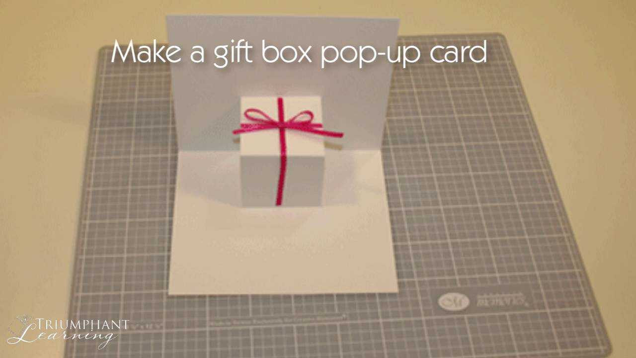 How To Make A Gift Box Pop Up Card With Regard To Pop Up Card Box Template