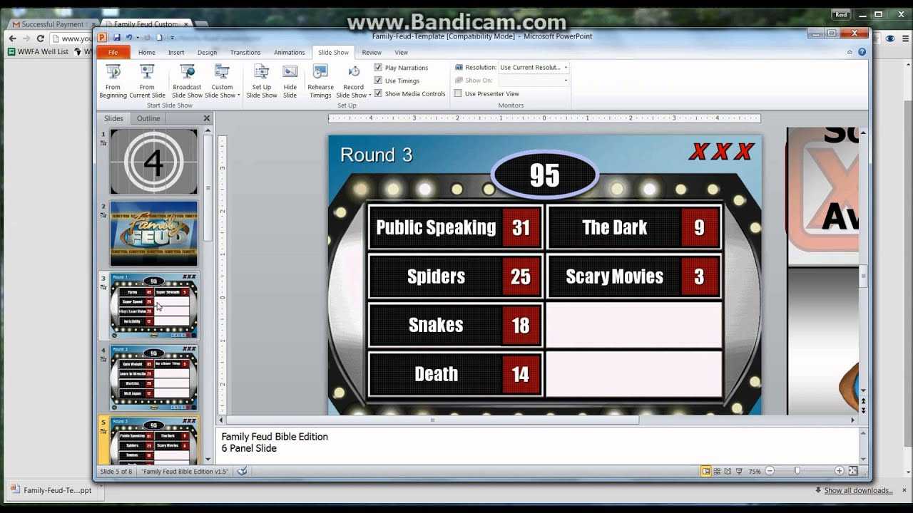 How To Make A Powerpoint Family Feud Template Game Tutorial With Family Feud Powerpoint Template Free Download