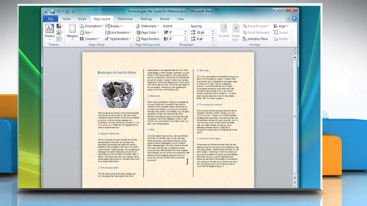 How To Make A Tri Fold Brochure In Microsoft® Word For Brochure Templates For Word 2007