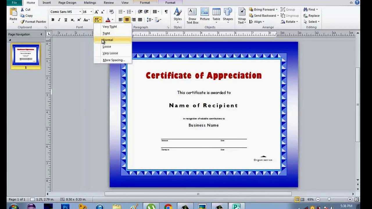 How To Make Certificate Using Microsoft Publisher With Free Certificate Templates For Word 2007