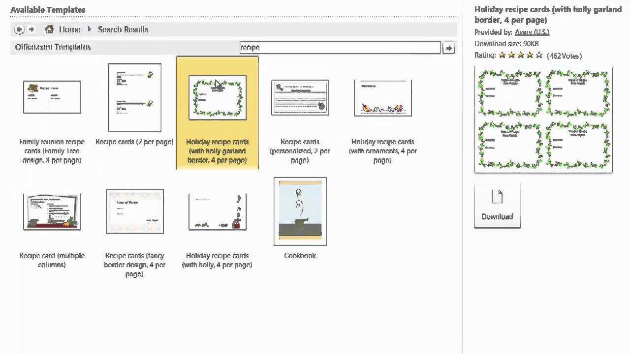 How To Make Fancy Recipe Cards Using Microsoft Word : Using Ms Word In Template For Cards In Word