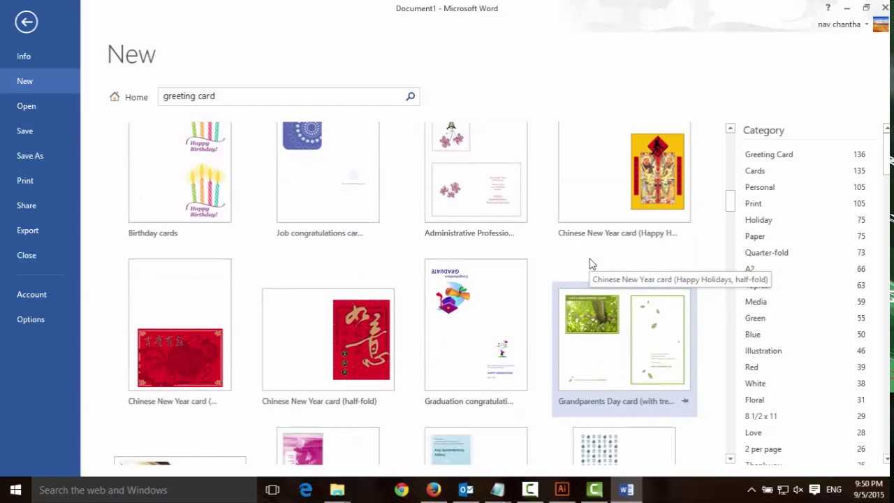 How To Make Greeting Cards With Microsoft Word Throughout Foldable Card Template Word