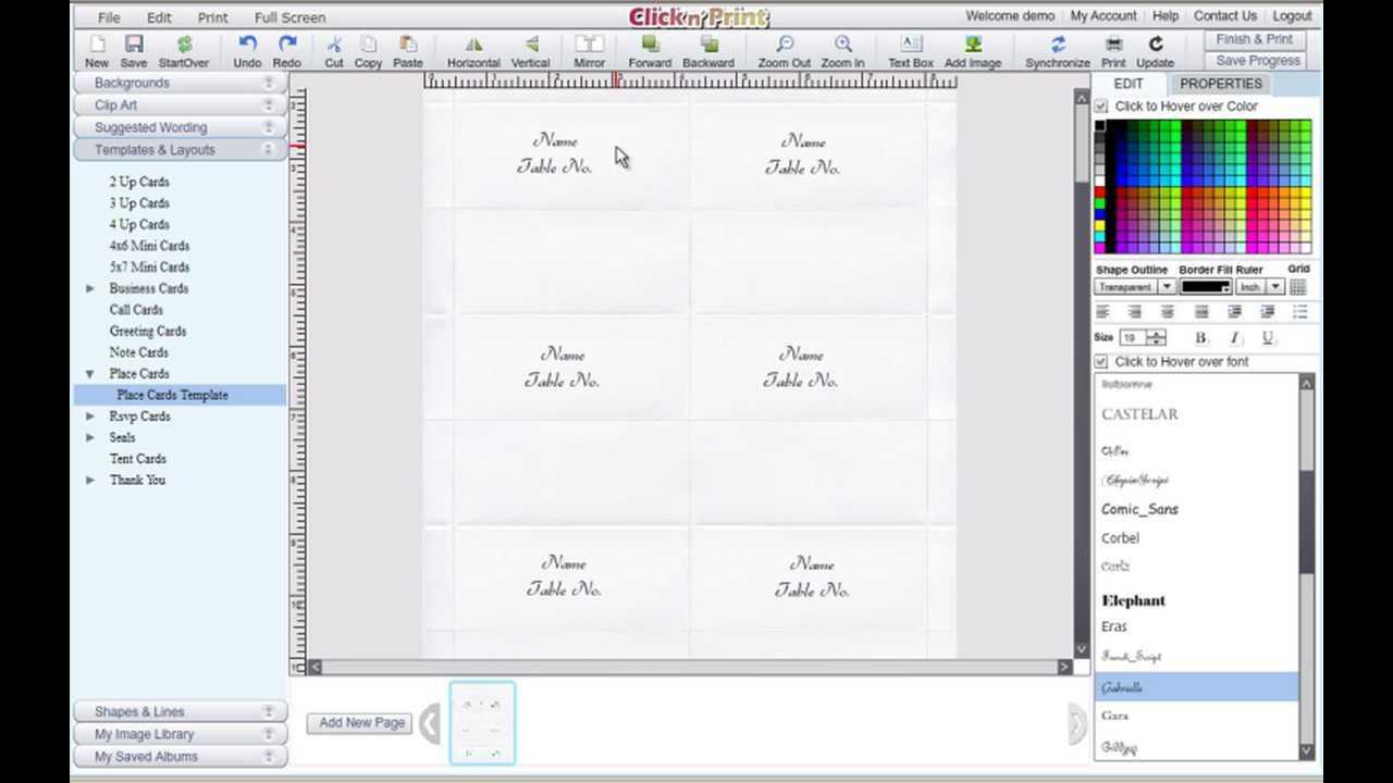 How To Make Place Cards And Rsvp Cards For Free – Geographics Regarding Microsoft Word Place Card Template