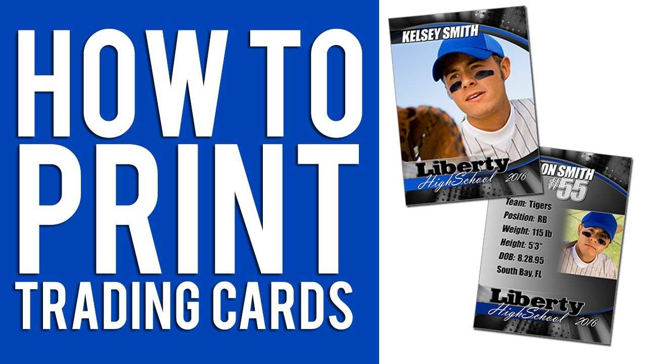 How To Print Custom Trading Cards Tutorial With Baseball Card Template Psd