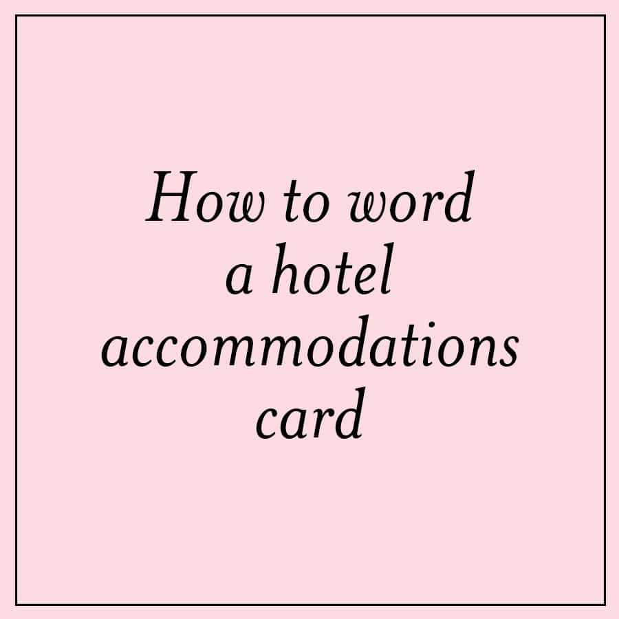 How To Word A Hotel Accommodations Card – Mospens Studio With Wedding Hotel Information Card Template