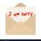 I Am Sorry Card In Brown Envelope The Letter With Sorry Card Template