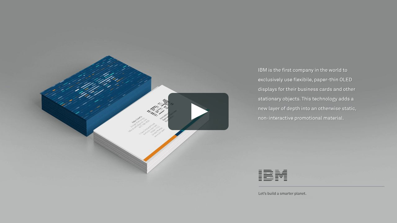 Ibm Oled Business Cards In Ibm Business Card Template